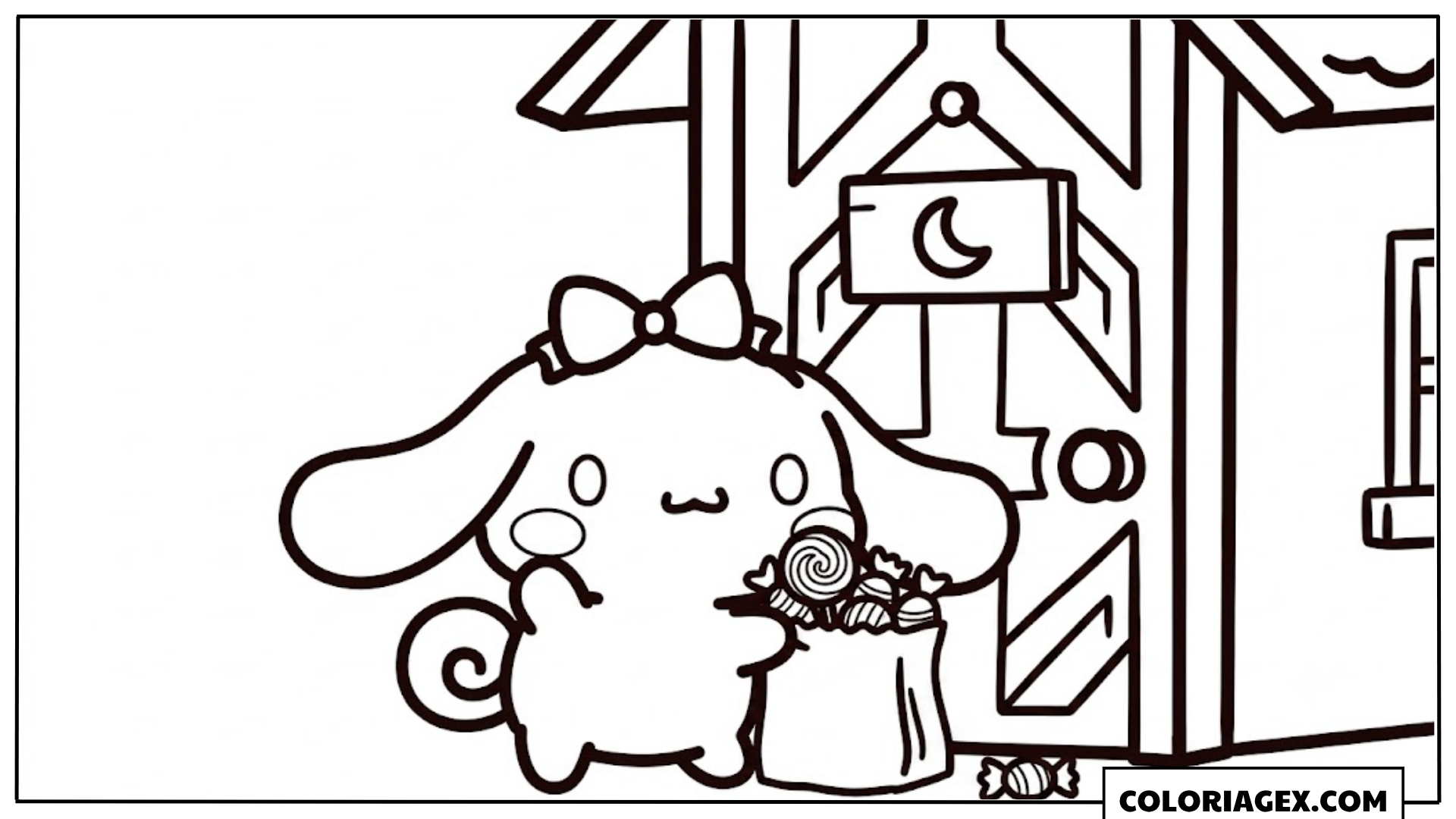 Coloriage Cinnamoroll Trick or Treat
