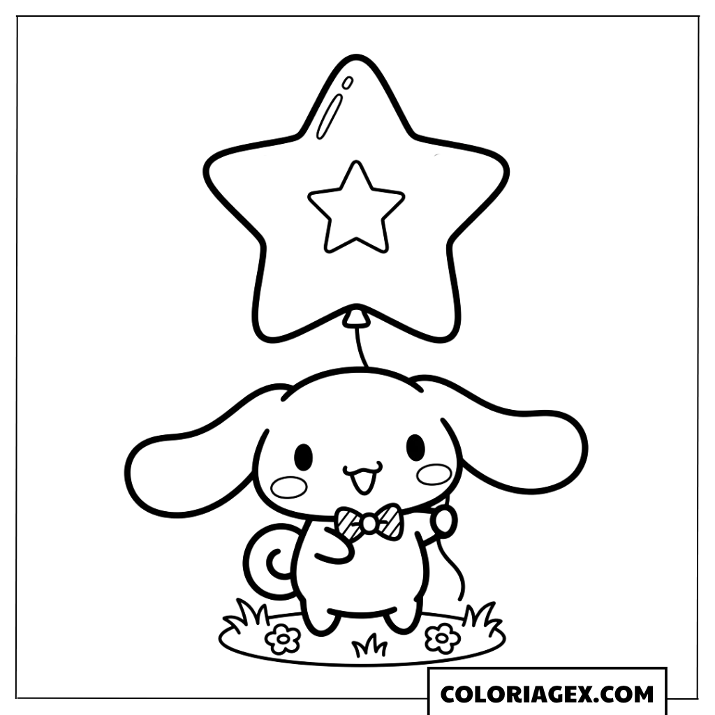 Coloriage Cinnamoroll avec Étoile