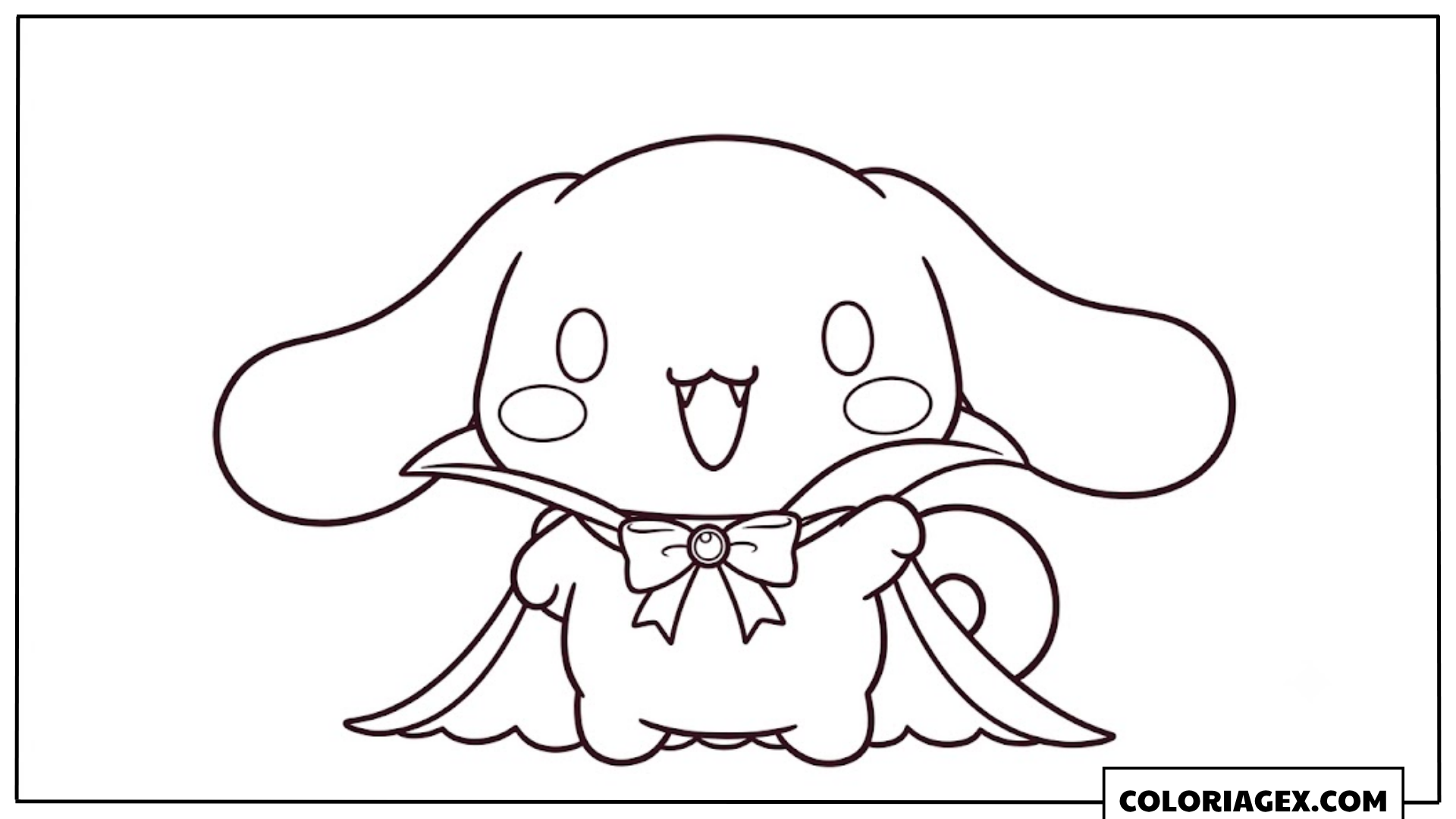 Coloriage Cinnamoroll en Cape de Vampire