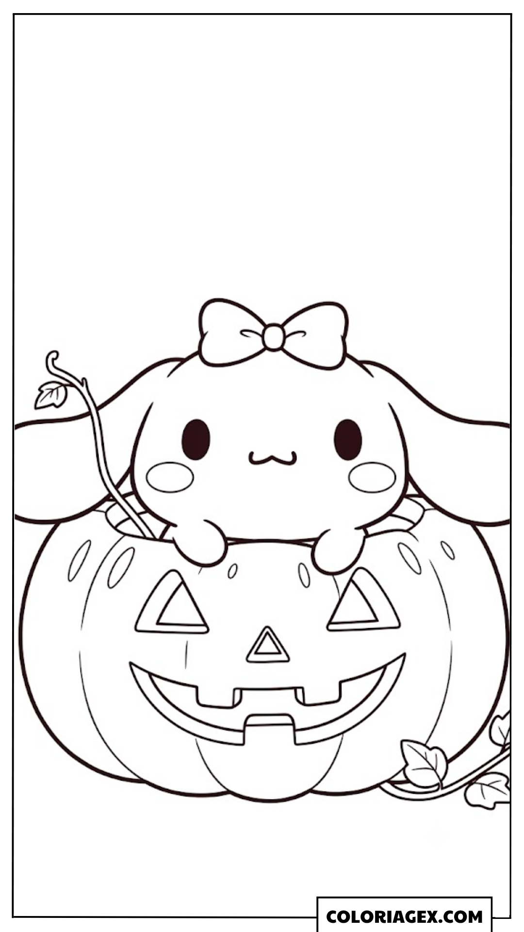 Coloriage Cinnamoroll et Citrouille