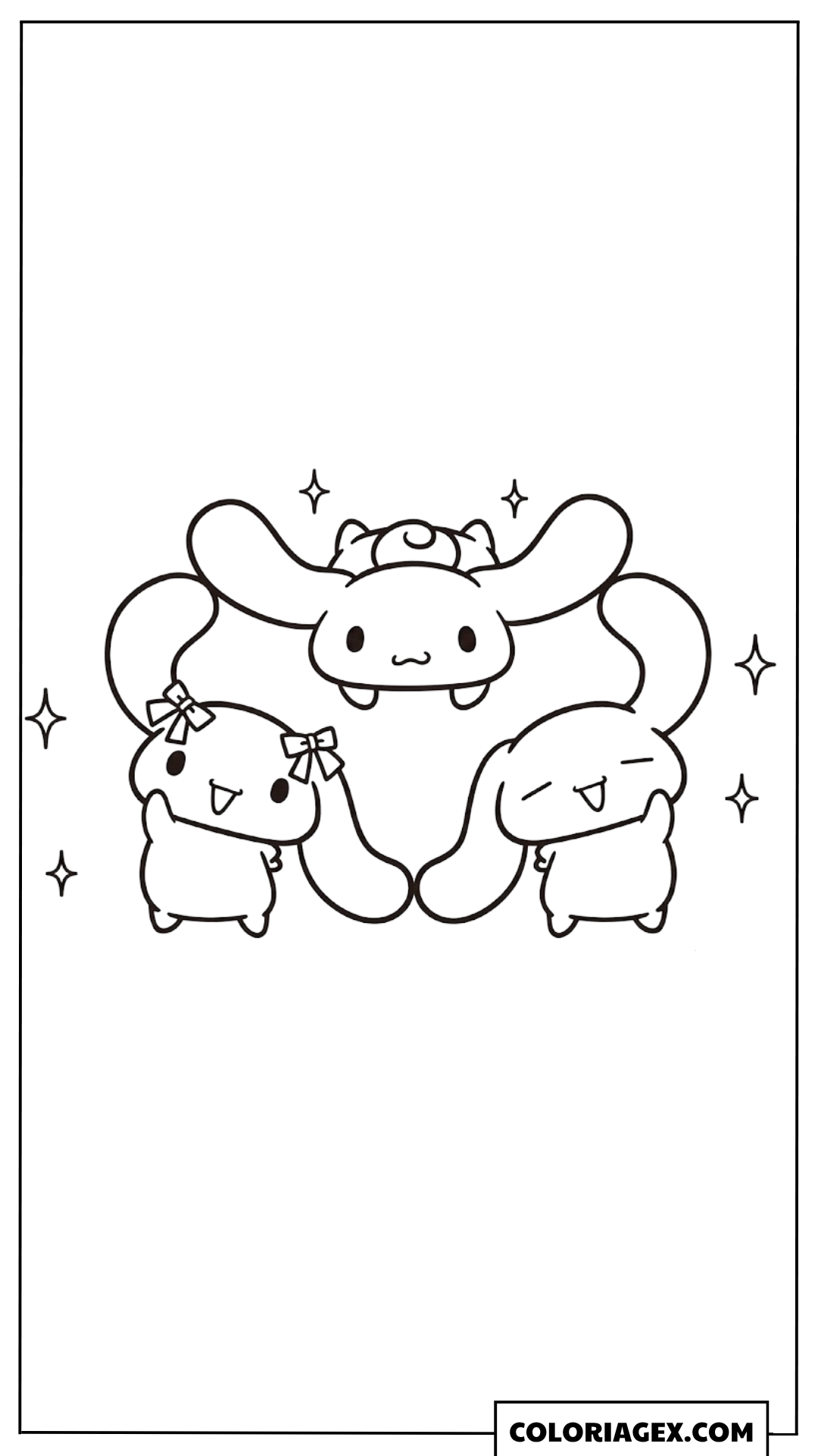 Coloriage Cinnamoroll et Petit Ami