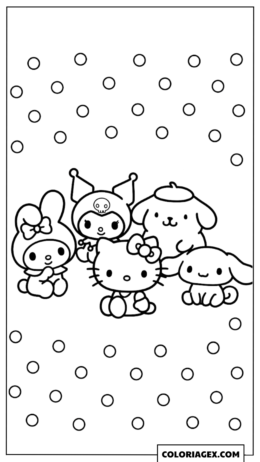 Coloriage Cinnamoroll et ses Amis