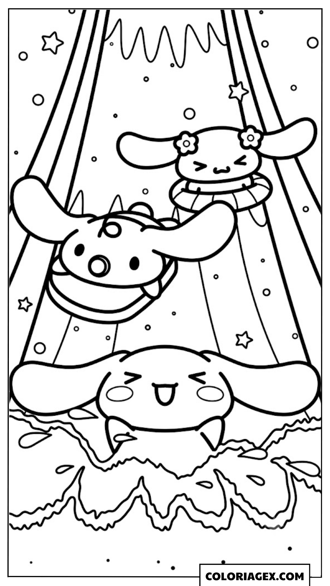 Coloriage Cinnamoroll sur Scène