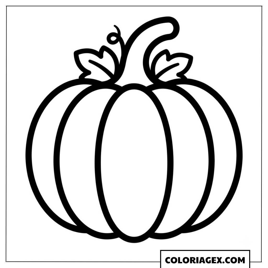 Coloriage Citrouille Simple
