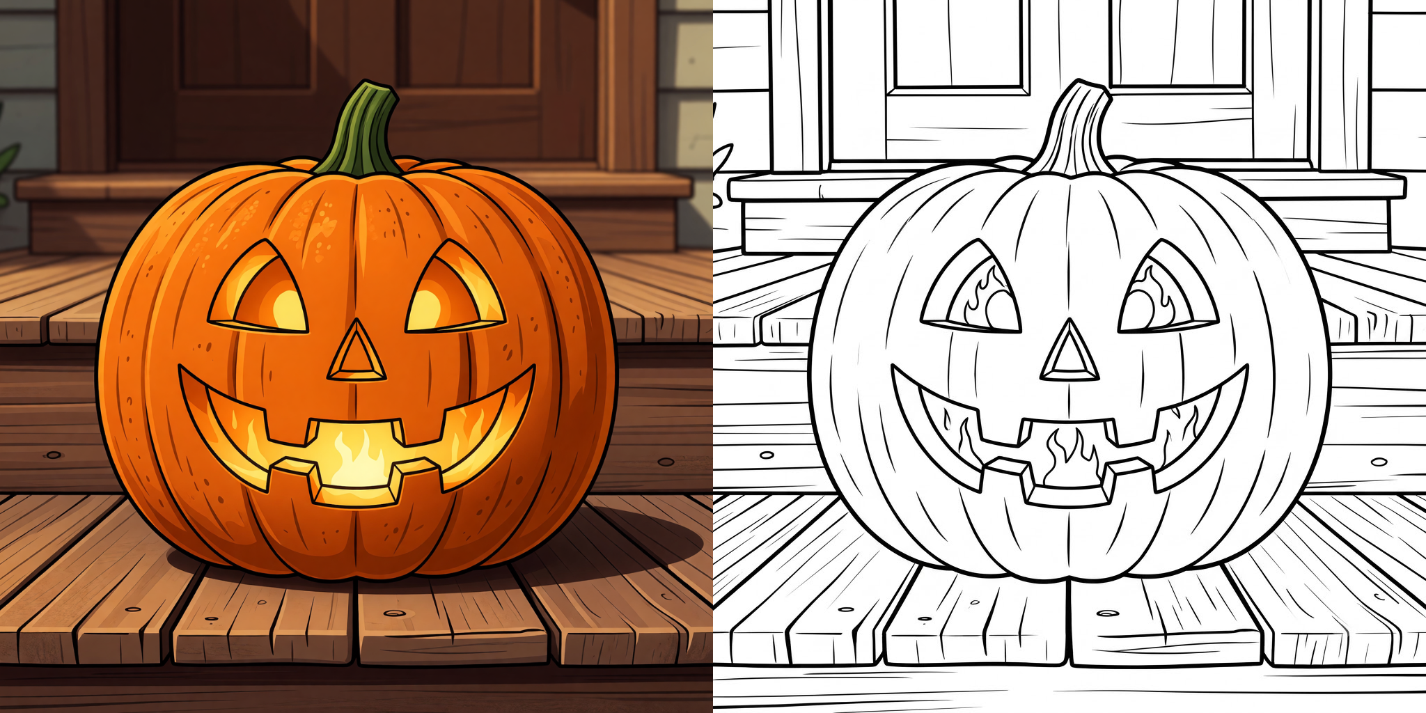 ft - Coloriage Citrouille ft