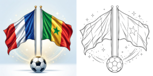 ft - Coloriage Coupe du Monde 2026 : France vs Sénégal ft