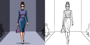 ft - Coloriage Fille Mode ft