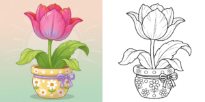 ft - Coloriage Fleurs Facile ft