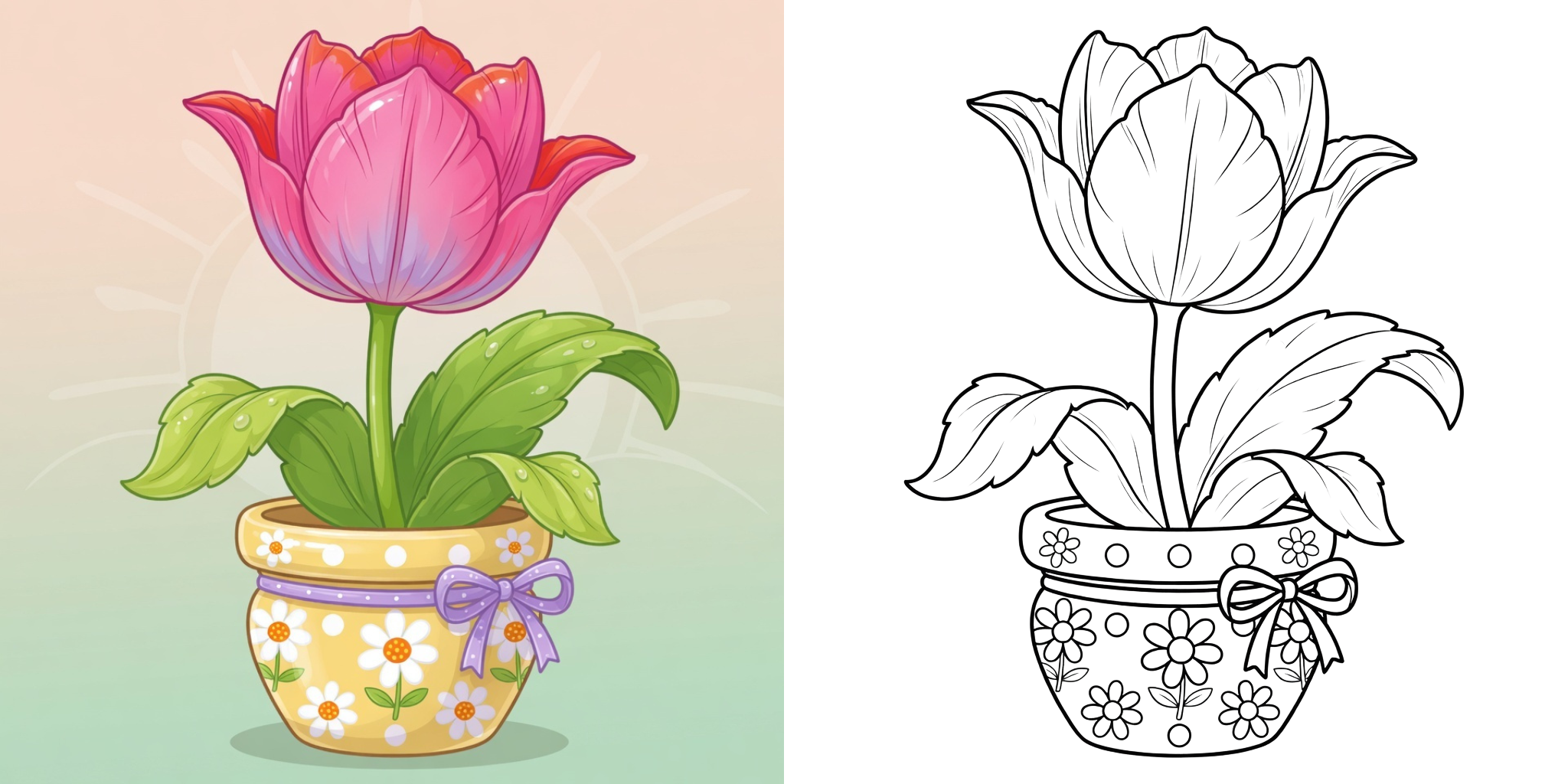 ft - Coloriage Fleurs Facile ft