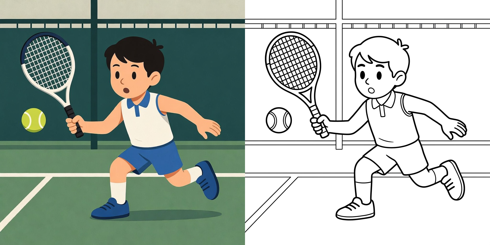ft - Coloriage Garçon Sportif ft
