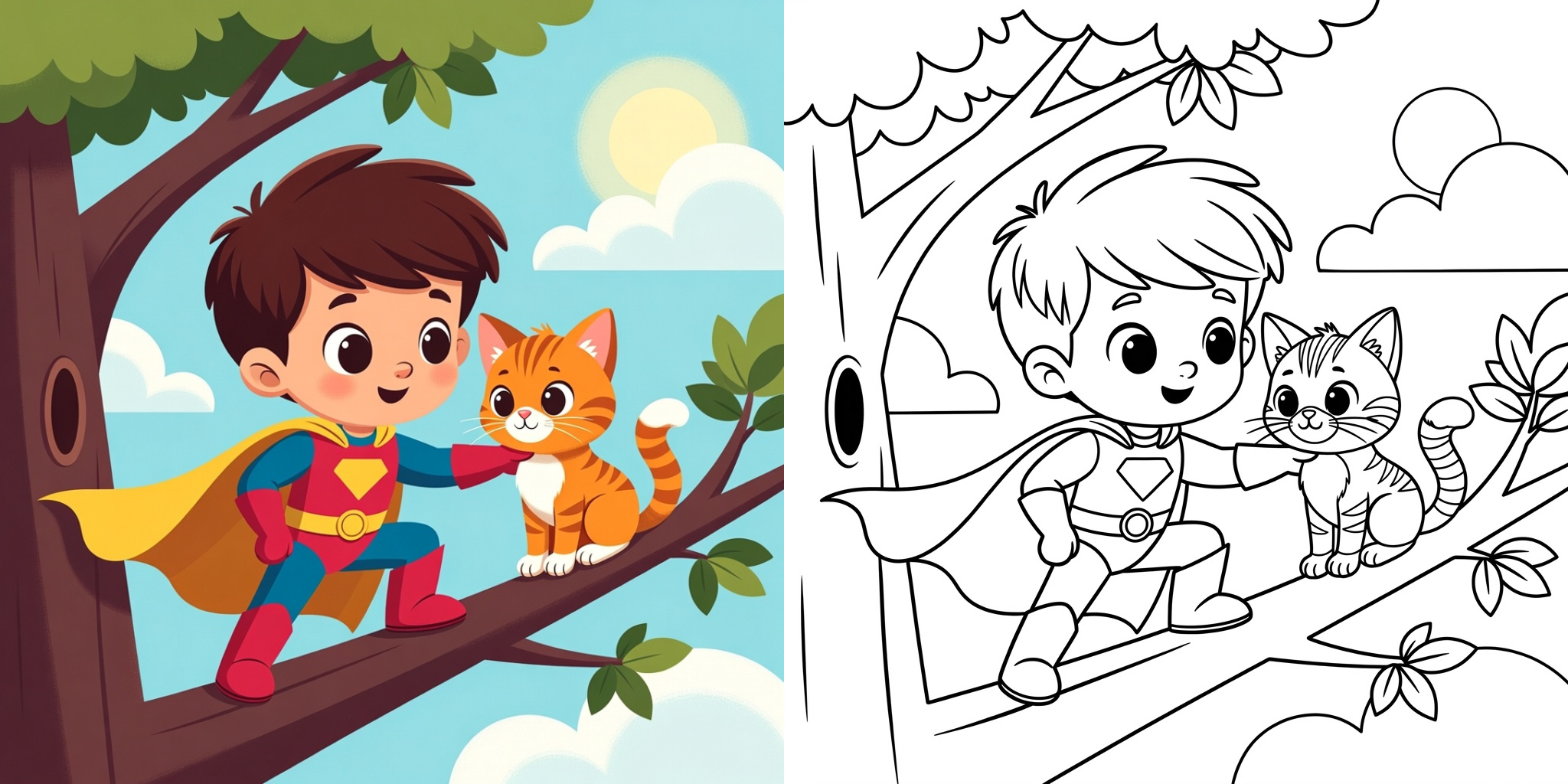 ft - Coloriage Garçon Super-héros ft
