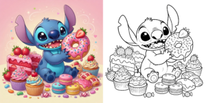 ft - Coloriage Gâteau ft
