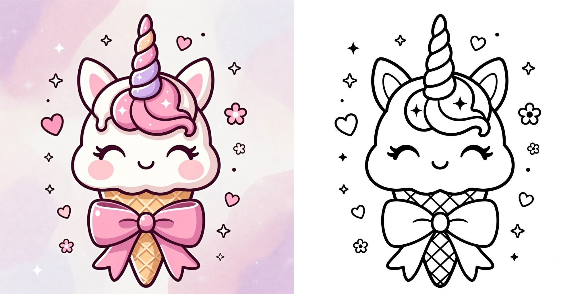 ft - Coloriage Glace Licorne ft