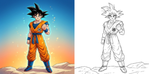 ft - Coloriage Goku ft