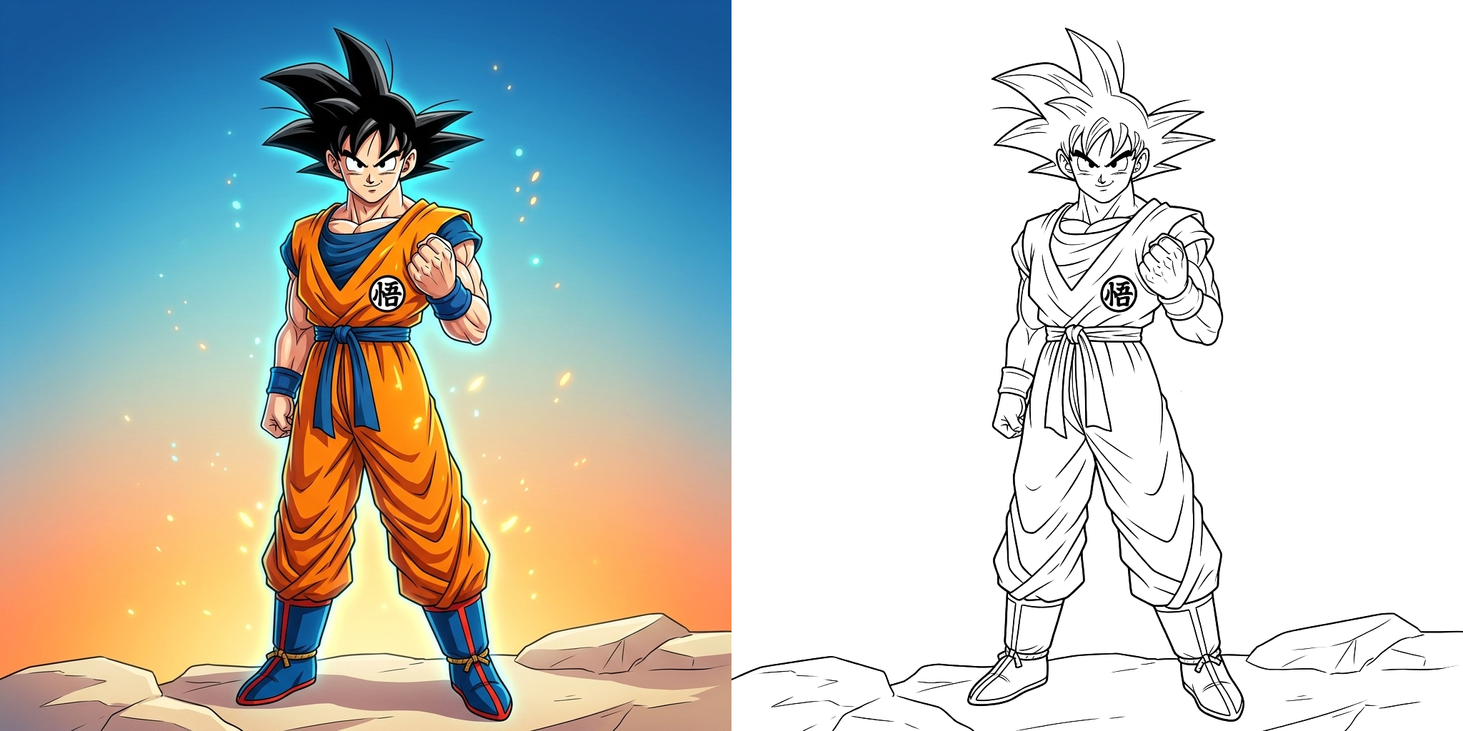 ft - Coloriage Goku ft