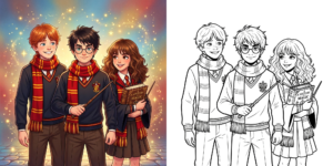 ft - Coloriage Harry Potter et ses Amis ft
