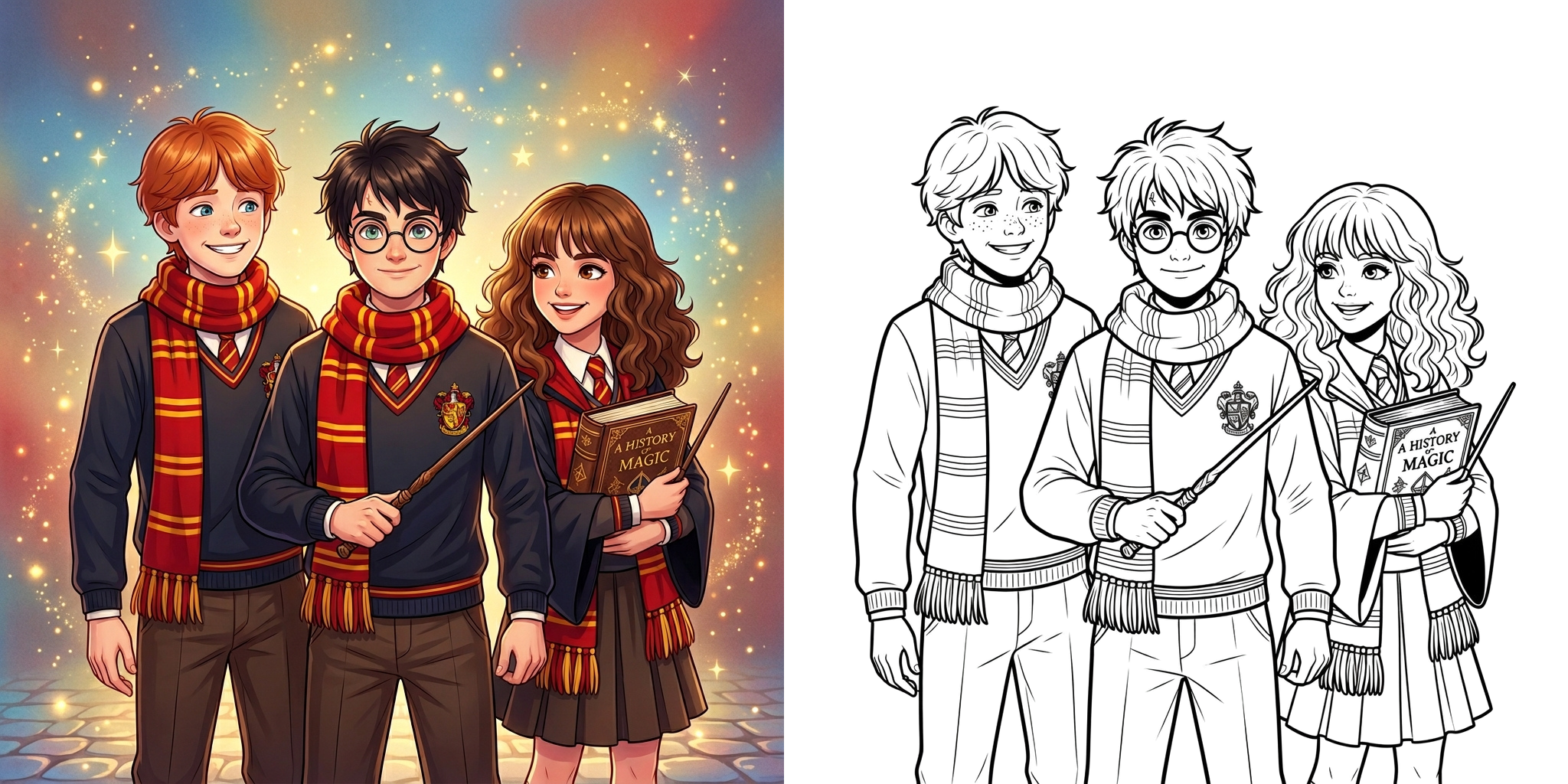 ft - Coloriage Harry Potter et ses Amis ft