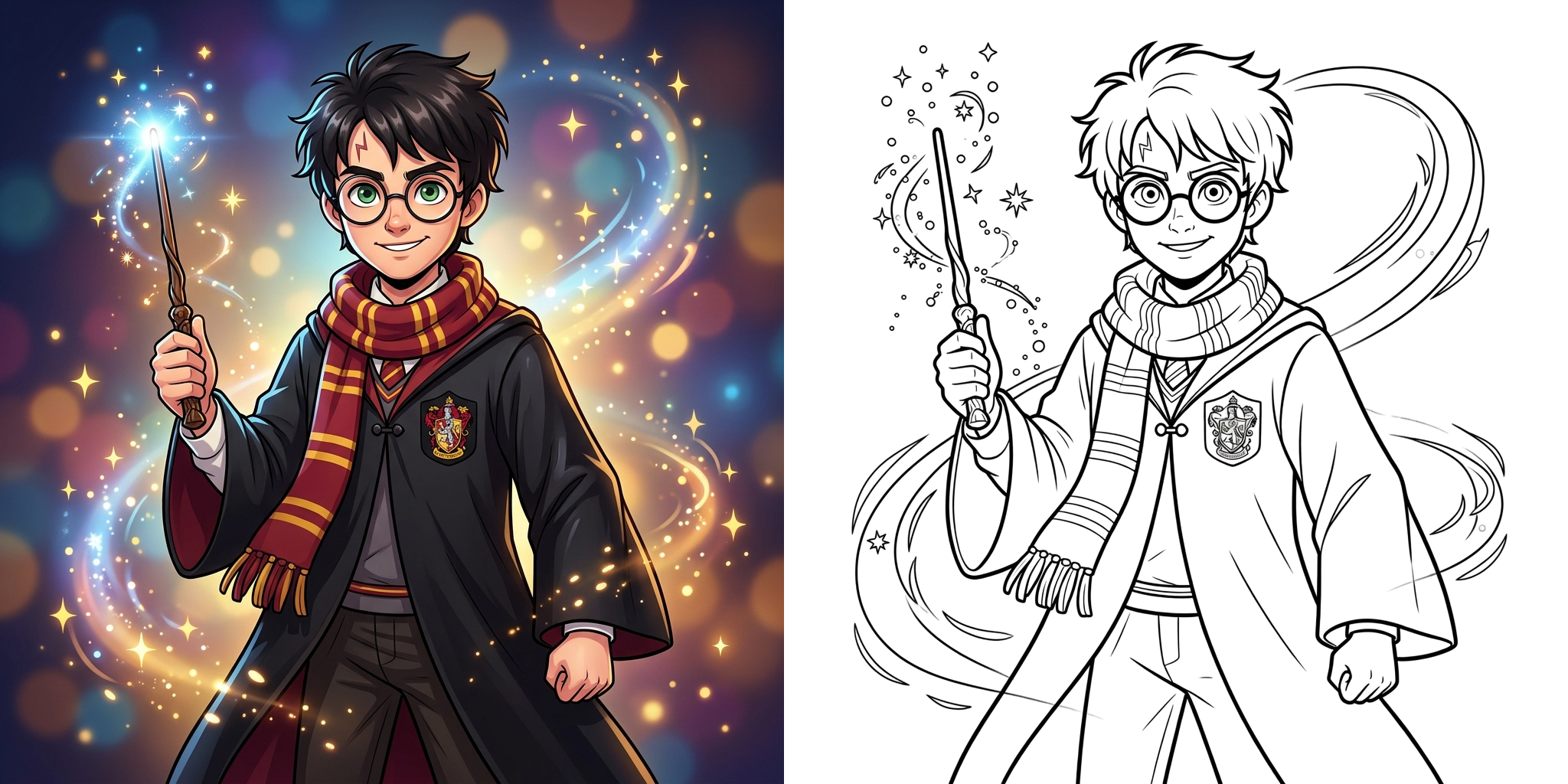 ft - Coloriage Harry Potter ft