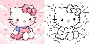 ft - Coloriage Hello Kitty ft