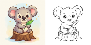 ft - Coloriage Koala Facile ft