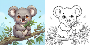 ft - Coloriage Koala ft