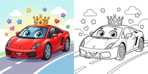 ft - Coloriage Lamborghini Cartoon ft