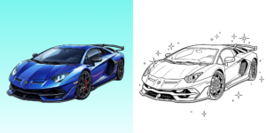 ft - Coloriage Lamborghini ft
