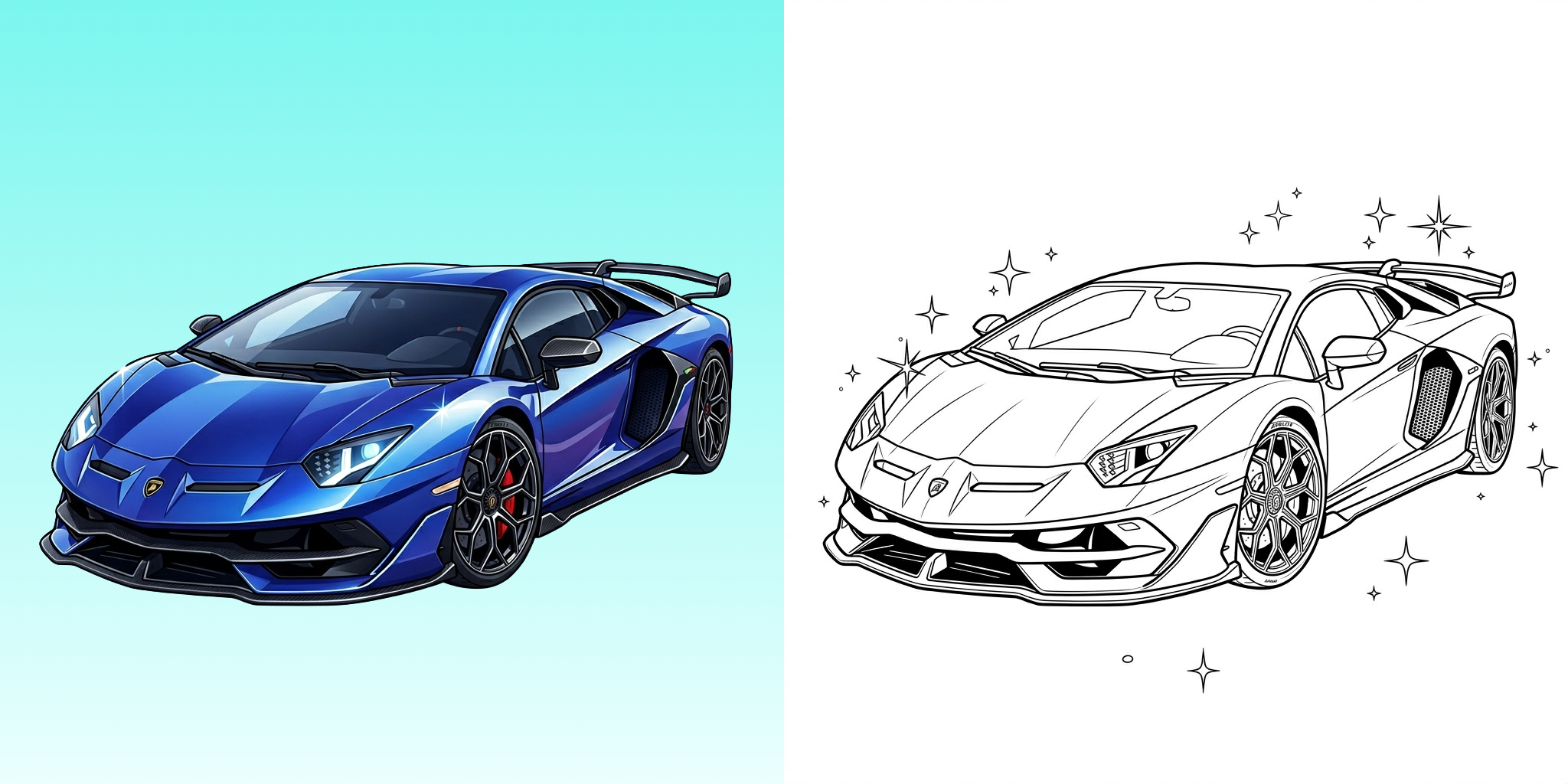 ft - Coloriage Lamborghini ft