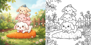 ft - Coloriage Lapin avec Carotte ft
