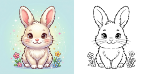 ft - Coloriage Lapin ft