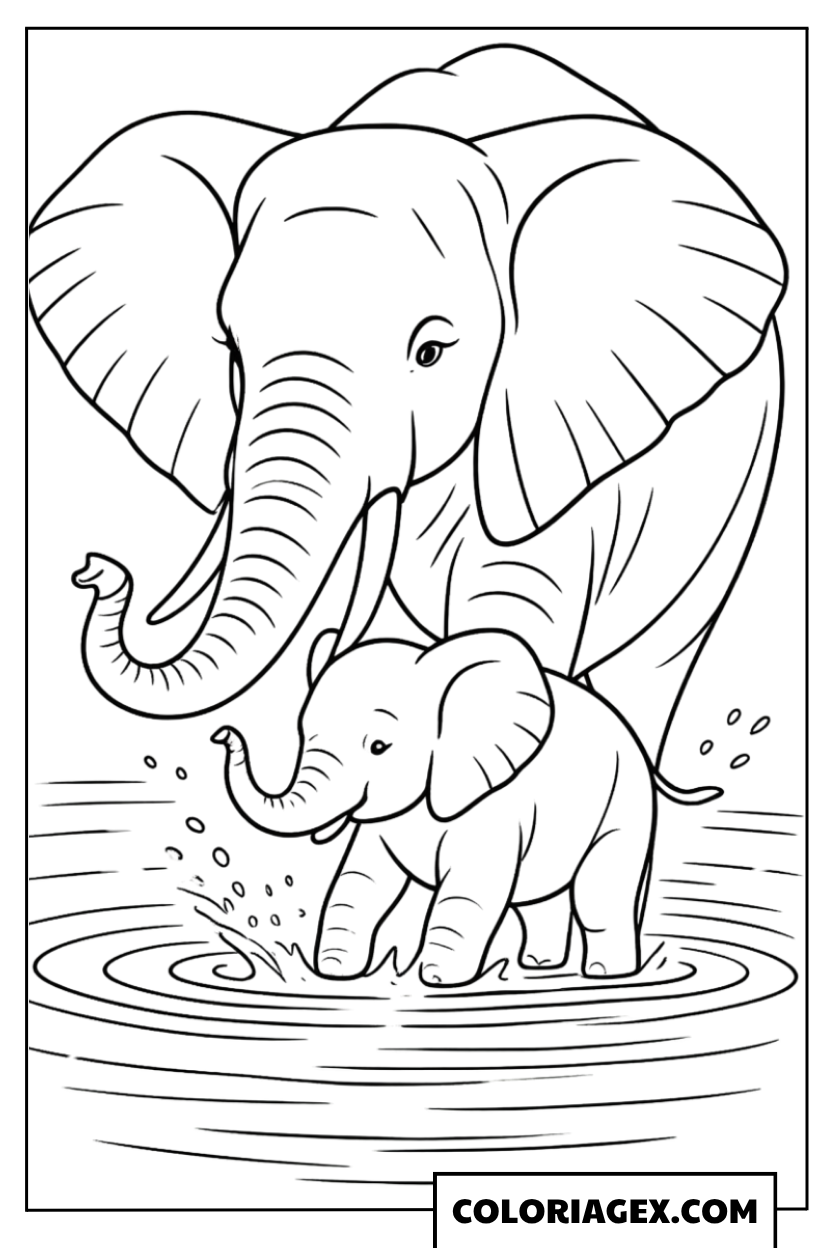 Coloriage Maman bébé marchant