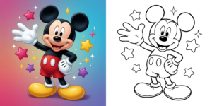ft - Coloriage Mickey Mouse ft