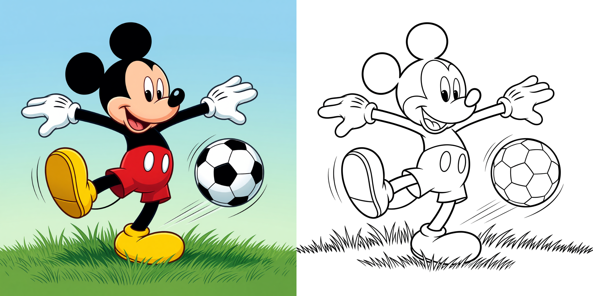 ft - Coloriage Mickey Sport ft
