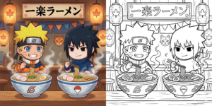 ft - Coloriage Naruto et Sasuke ft