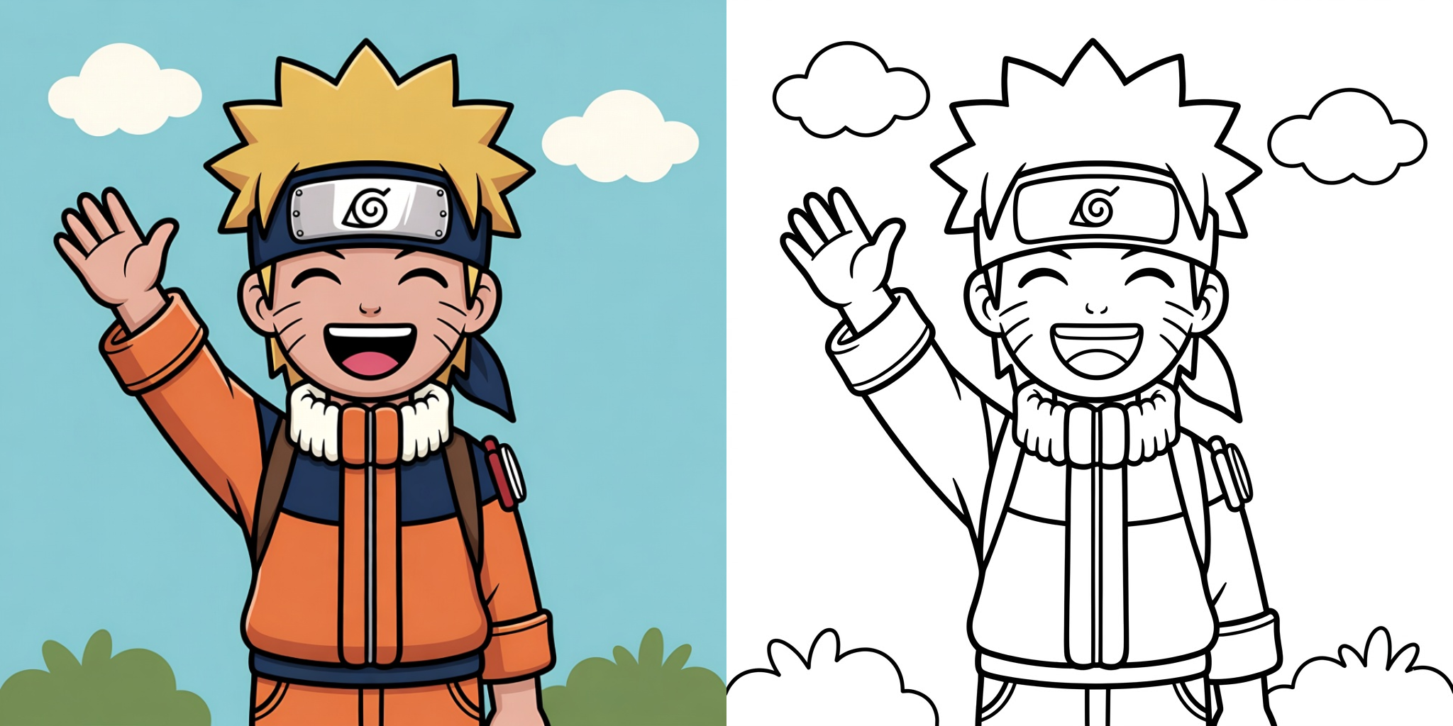 ft - Coloriage Naruto facile ft