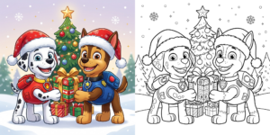 ft - Coloriage Pat Patrouille Noël ft