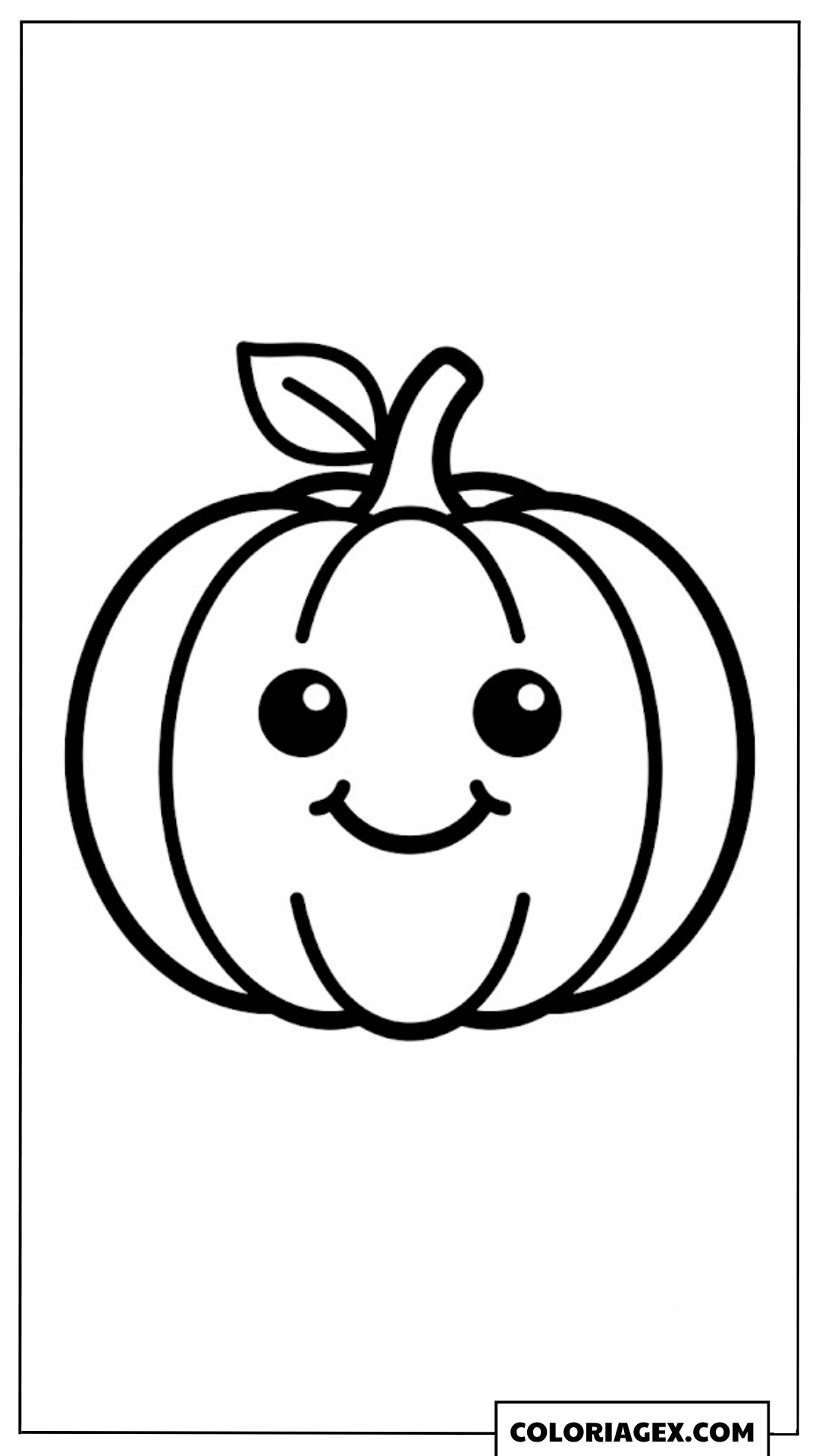 Coloriage Petite Citrouille Kawaii