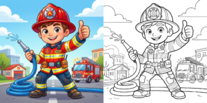 ft - Coloriage Pompier ft