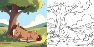 ft - Coloriage Poulain ft