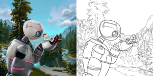 ft - Coloriage Robot Sauvage ft