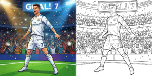 ft - Coloriage Ronaldo Célébration Iconique ft