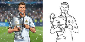 ft - Coloriage Ronaldo et Trophée ft