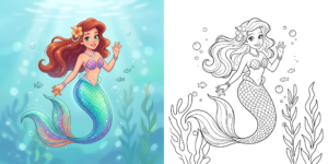 ft - Coloriage Sirène ft