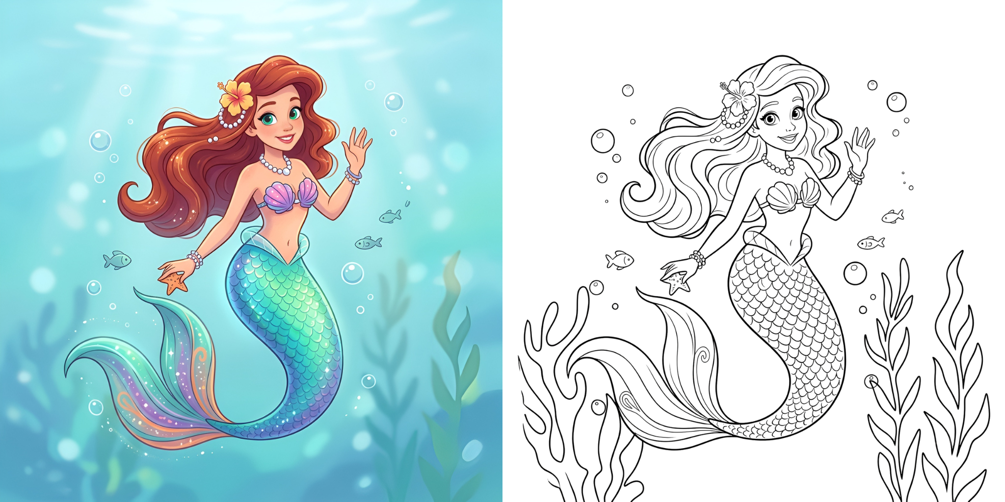 ft - Coloriage Sirène ft