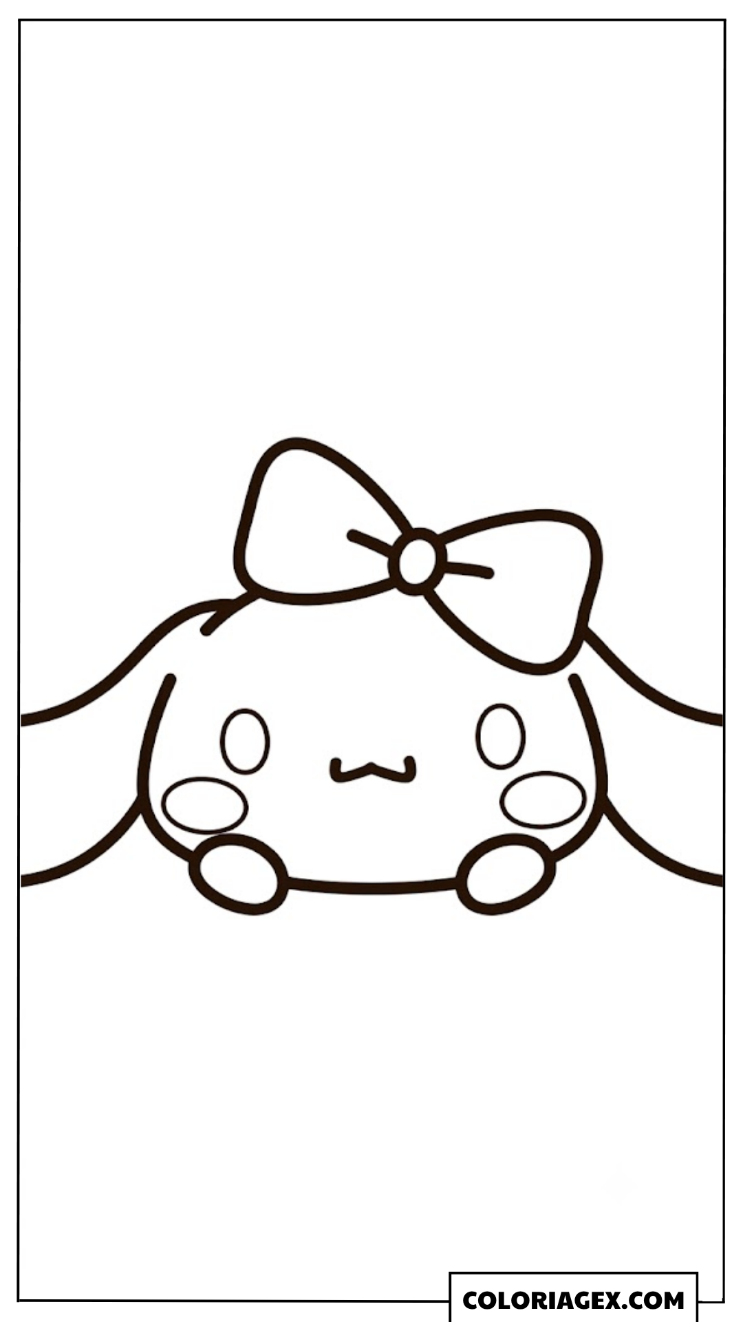 Coloriage Visage de Cinnamoroll