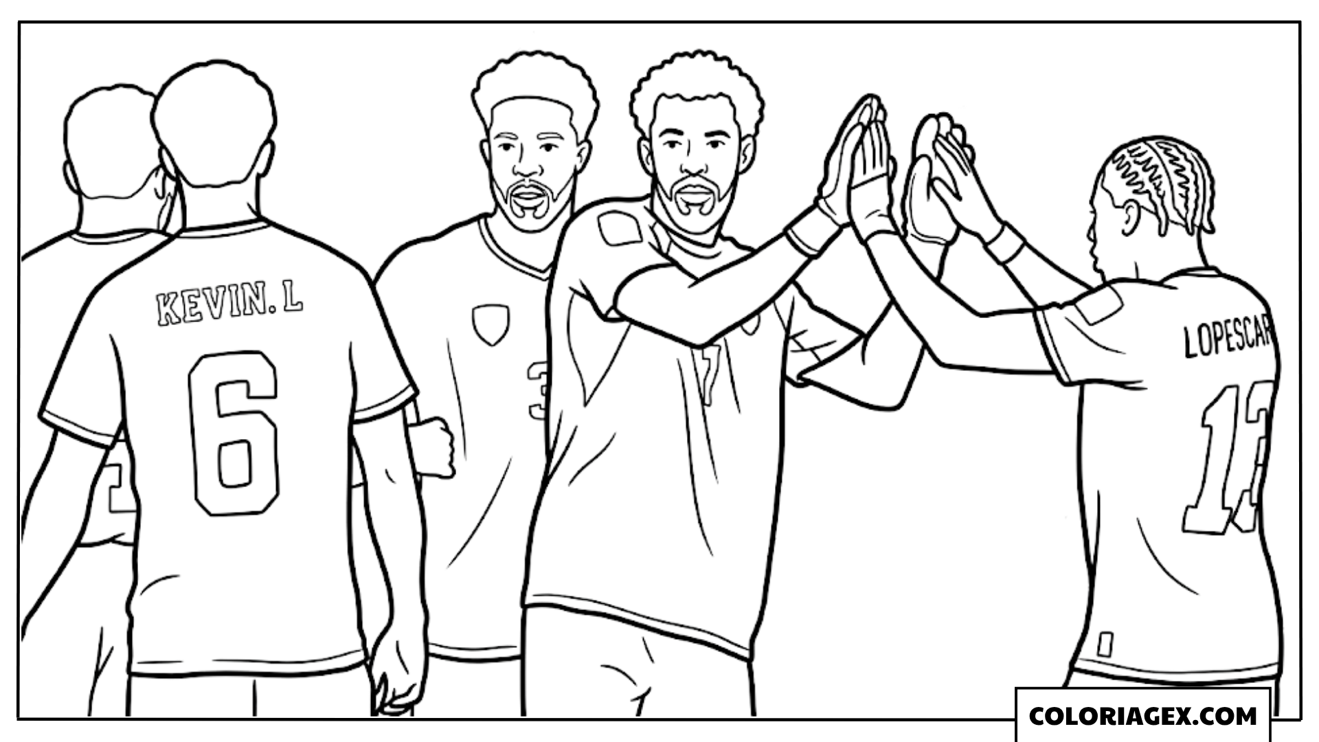 Coloriage Vozinha et Équipe Cap-Vert Célébration
