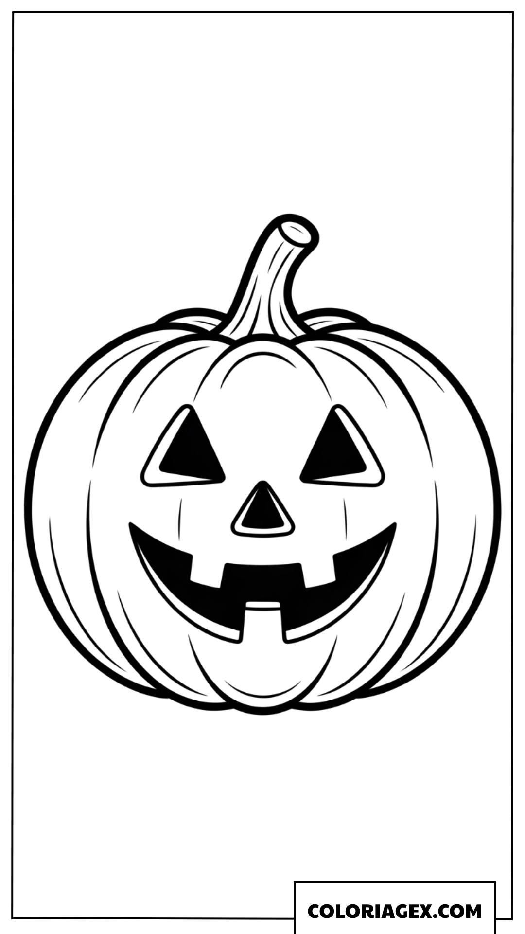 Coloriage d une citrouille d Halloween souriante