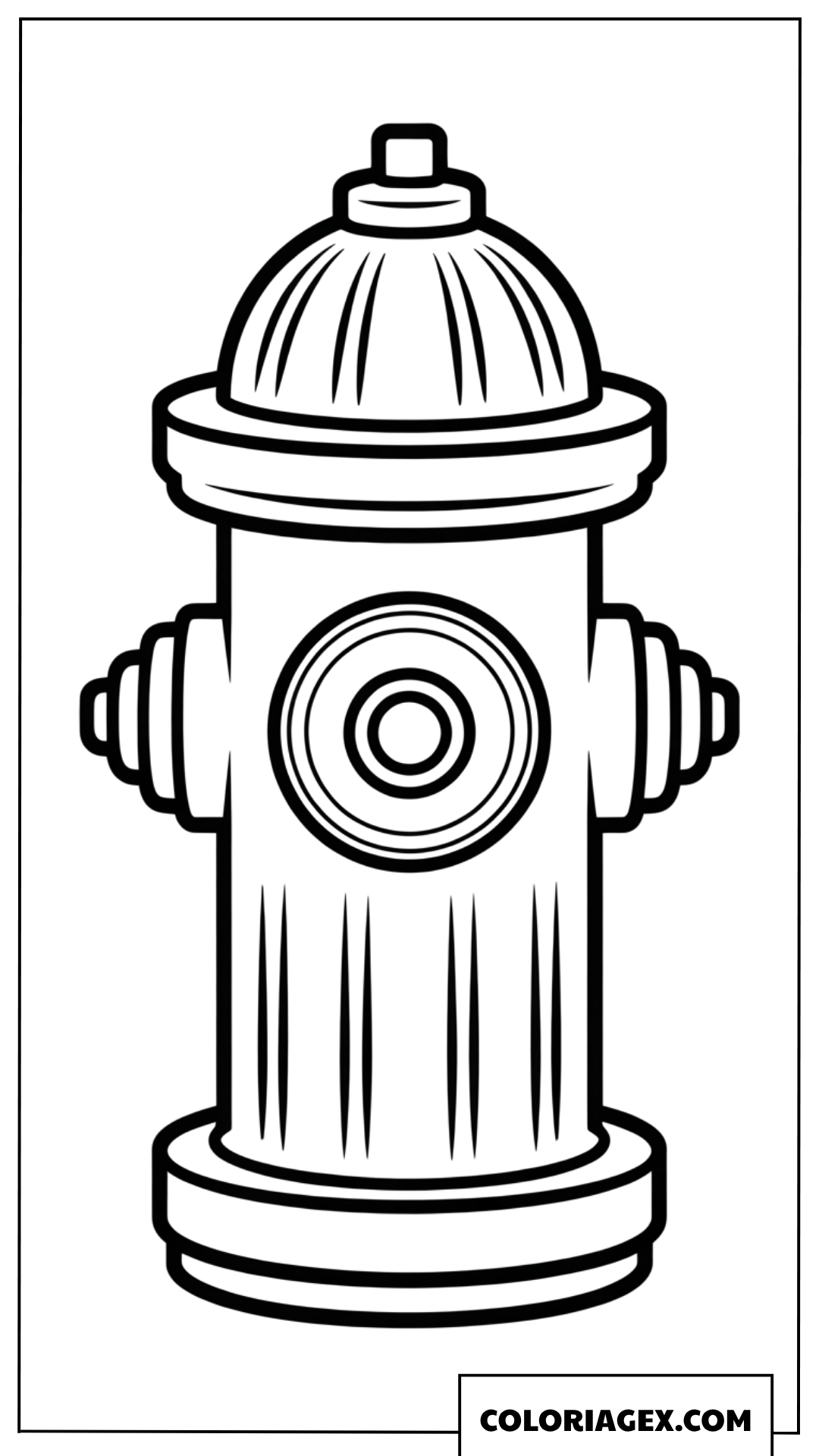 Coloriage de borne d'incendie simple