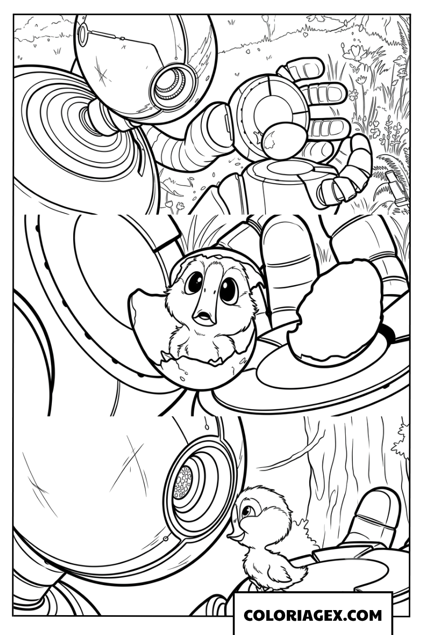 Coloriage de la naissance de Brightbill