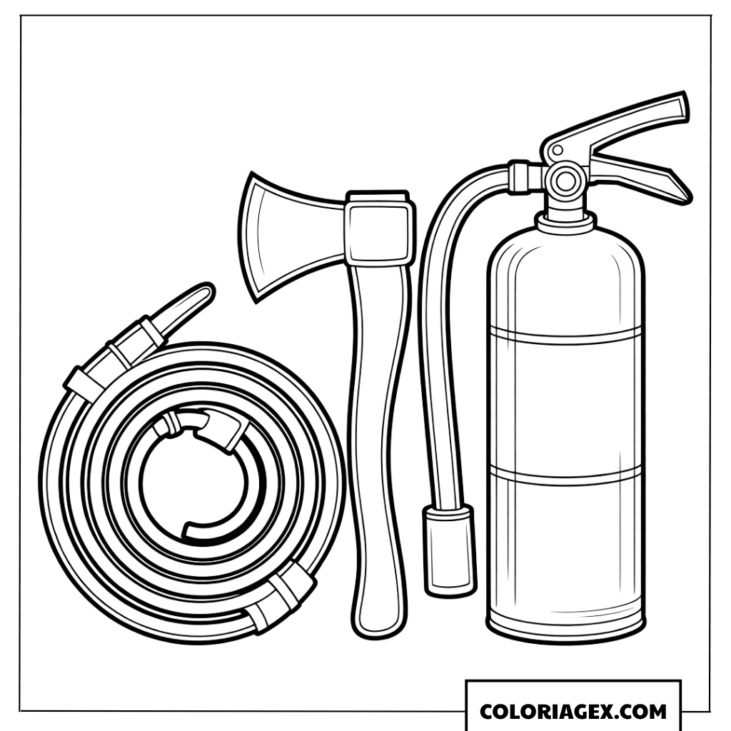 Coloriage des outils et equipements de secours